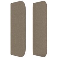 Горна табла за легло, таупе, 163x16x78/88 см, плат