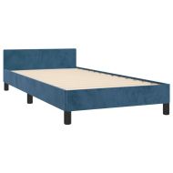 Рамка за легло без матрак, тъмносиня, 80x200 см, кадифе