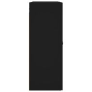 Стенни шкафове, 2 бр, черни, инженерно дърво