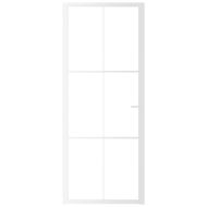 Интериорна врата 83x201,5 см бяла ESG стъкло и алуминий