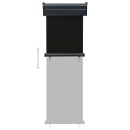 Вертикална тента за балкон, 65x250 см, черна