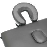 Масажна кушетка с 4 зони, алуминиева рамка, антрацит, 186х68 см