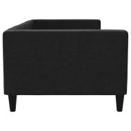 Кушетка, черна, 90x200 см, плат