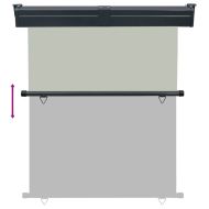 Вертикална тента за балкон, 145x250 см, сива