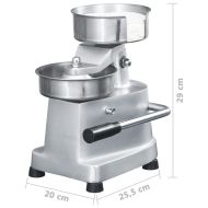 Машина преса за хамбургери 500 хартиени подложки алуминий 13 см