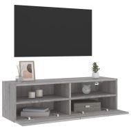 ТB стенен шкаф, сив сонома, 100x30x30 см, инженерно дърво
