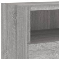 ТB стенен шкаф, сив сонома, 100x30x30 см, инженерно дърво