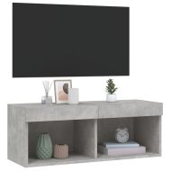 ТВ шкаф с LED осветление, бетонно сив, 80x30x30 см