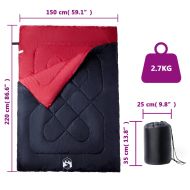 Двоен спален чувал с възглавници за възрастни 3-4 сезона