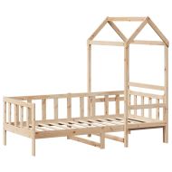 Дневно легло с покрив без матрак 80x200 см Масивна дървесина