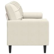 3-местен диван с декоративни възглавници кремав 180 см кадифе