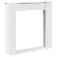 Облицовка за камина, бяла, 100x20x100 см, инженерно дърво