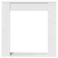 Облицовка за камина, бяла, 100x20x100 см, инженерно дърво