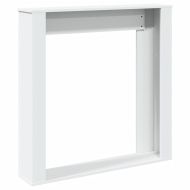 Облицовка за камина, бяла, 100x20x100 см, инженерно дърво