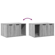 Заграждение за котешка тоалетна 80x50x45 см инженерно дърво