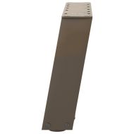Крака за масичка за кафе, U-образни, 2 бр., естествена стомана, 40 x (30-31) см, стомана