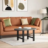 Крака за масичка за кафе, черни, 2 бр., 50 x (42-43) см, стомана