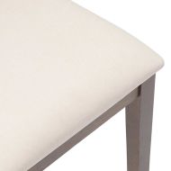 Трапезни столове с възглавници 2бр Кафяв масивна дървесина гума