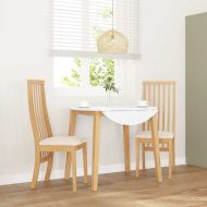 Трапезни столове с възглавници 2 бр масивна дървесина гума