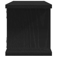 стенни рафтове 2 бр. черен дъб 75x18x20 cm инженерна дървесина