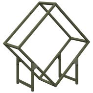 Стойка за дърва за огрев Olive Green Студено валцувана стомана