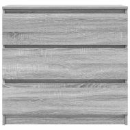 Сайдборд, сив сонома, 80x35x76 см, инженерно дърво