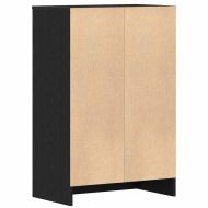 Шкаф за обувки, черен дъб, 60x35x92 см, инженерно дърво