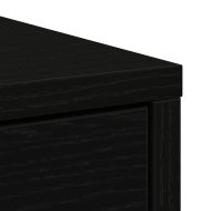 Бюфет с чекмеджета и вратички, черен дъб, 70,5x34x74,5 см