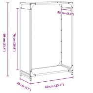 Стойка за дърва за огрев 60x28x90 см Студено валцувана стомана