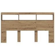 Табла шкаф с LED, Дъб артизан, 180x17x102 см