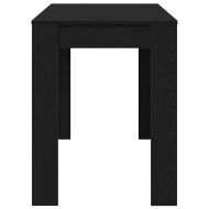 Трапезна маса, черно и дъб, 120x60x76 см, инженерно дърво