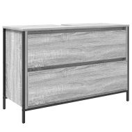 Шкаф за баня с чекмеджета сив сонома 90x34,5x60 cm