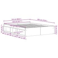 Рамка за легло без матрак дъб артизан 150x200см инженерно дърво