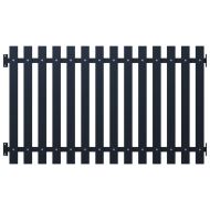 Ограден панел, антрацит, 178x75 см, прахово боядисана стомана