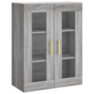 Висок шкаф, сив сонома, 69,5x34x180 см, инженерно дърво