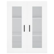 Висок шкаф, бял, 69,5x34x180 см, инженерно дърво