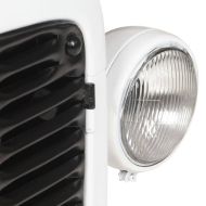 Шкаф за вино "Трактор", бял, 49x31x172 см, грубо мангово дърво