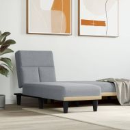 Кушетка, светлосива, текстил