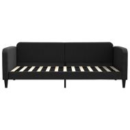 Кушетка, черна, 90x200 см, плат
