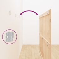 Стенна табла за спалня, 204x3x110 см, борово дърво масив