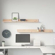 Стенни рафтове 2 бр 110x11x9 см масивно борово дърво