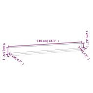 Стенни рафтове 2 бр 110x11x9 см масивно борово дърво