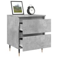 Нощно шкафче бетонно сиво 40x35x50 см инженерно дърво