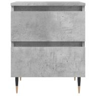 Нощно шкафче бетонно сиво 40x35x50 см инженерно дърво