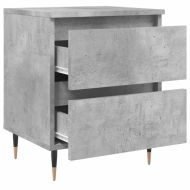 Нощно шкафче бетонно сиво 40x35x50 см инженерно дърво