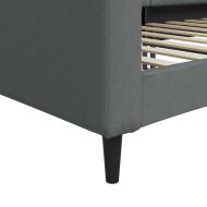 Кушетка, тъмносива, 90x190 см, плат