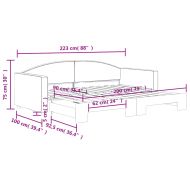 Канапе с изтеглящо разтегателно легло черно 90x200 см плат