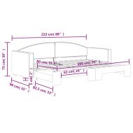 Канапе с изтеглящо разтегателно легло таупе 80x200 см плат