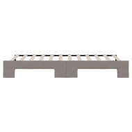 Канапе с изтеглящо разтегателно легло таупе 90x200 см плат