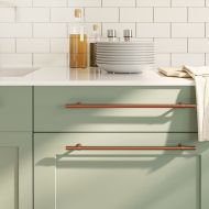 Дръжки за шкафове, 20 бр, бронз, 320 мм, неръждаема стомана